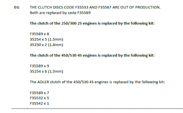 Reibscheibe Kupplung /  ADLER Antihopping / 2.8 mm, # F35533. ersetzt durch # F35589`